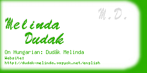 melinda dudak business card